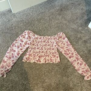 Floral Cropped Top - Pink